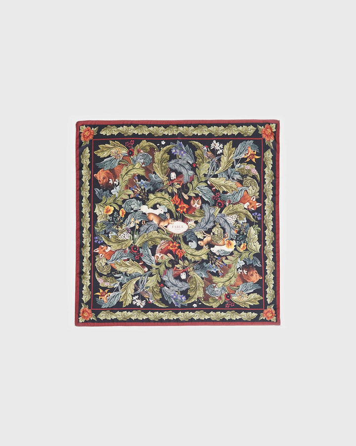 Fable Skjerf - Green Woodland Solstice - 90*90 cm