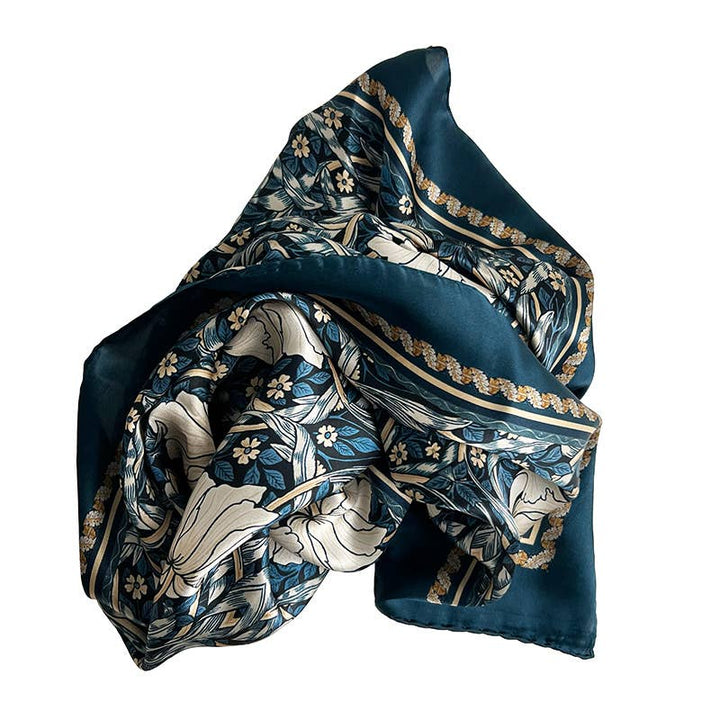 Silkeskjerf - Morris Pimpernell Blue - 90 x 90 cm