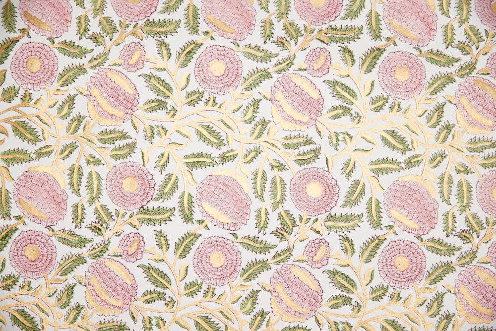 Håndtrykket gavepapir – Marigold Glitz Blush