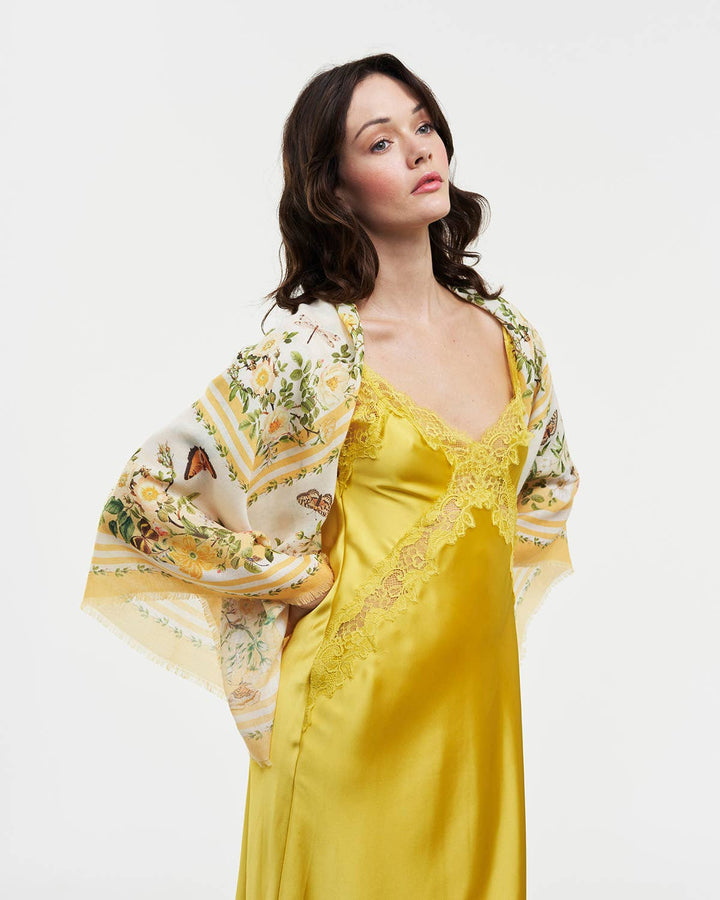 Fable Skjerf - Cybele Yellow Narrative - 120*120 cm