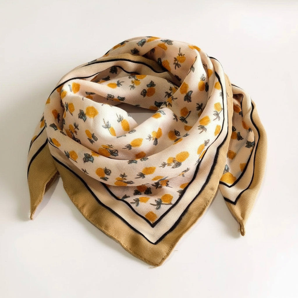 Skjerf - Sweet lemon - 70*70 cm