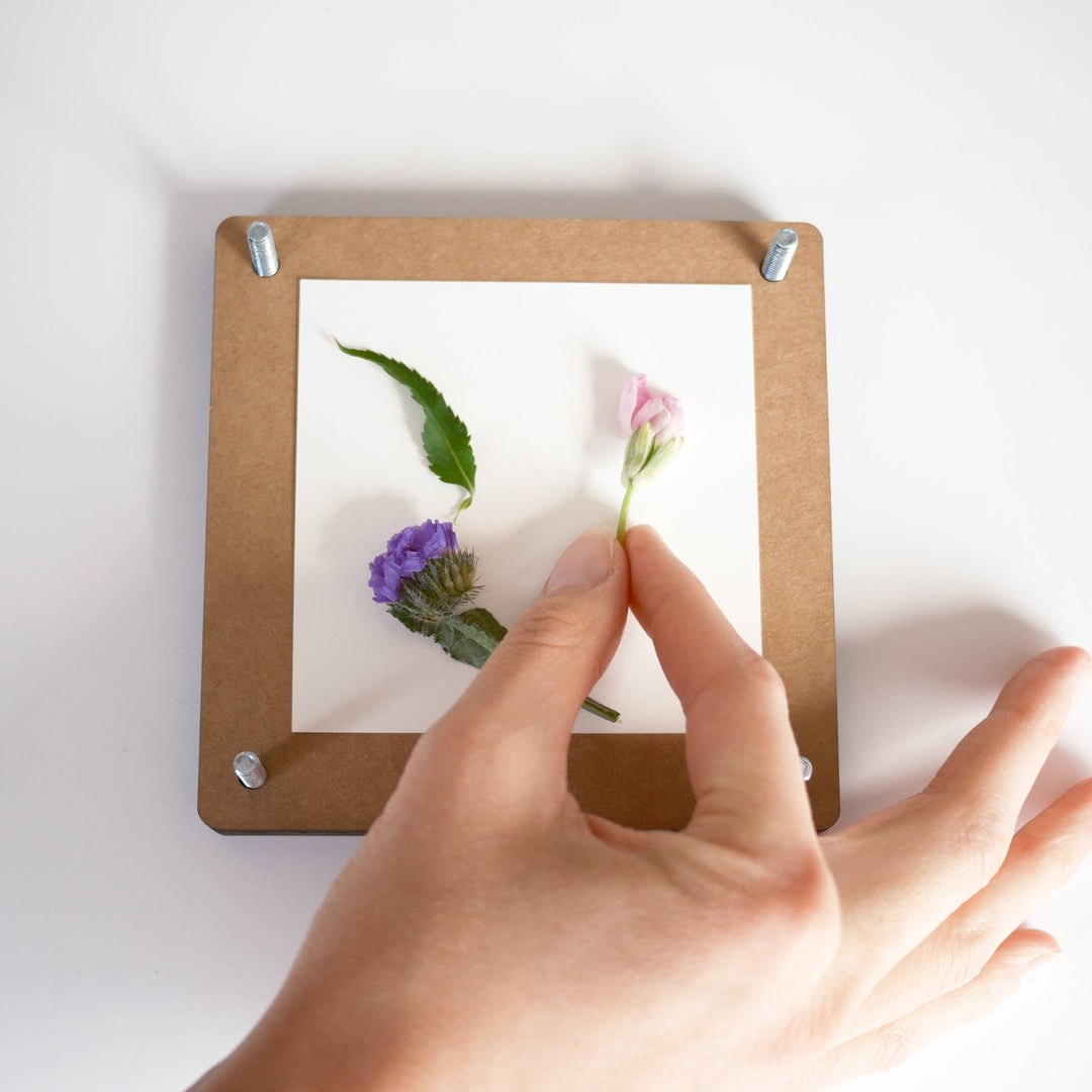 Blomsterpresse i tre