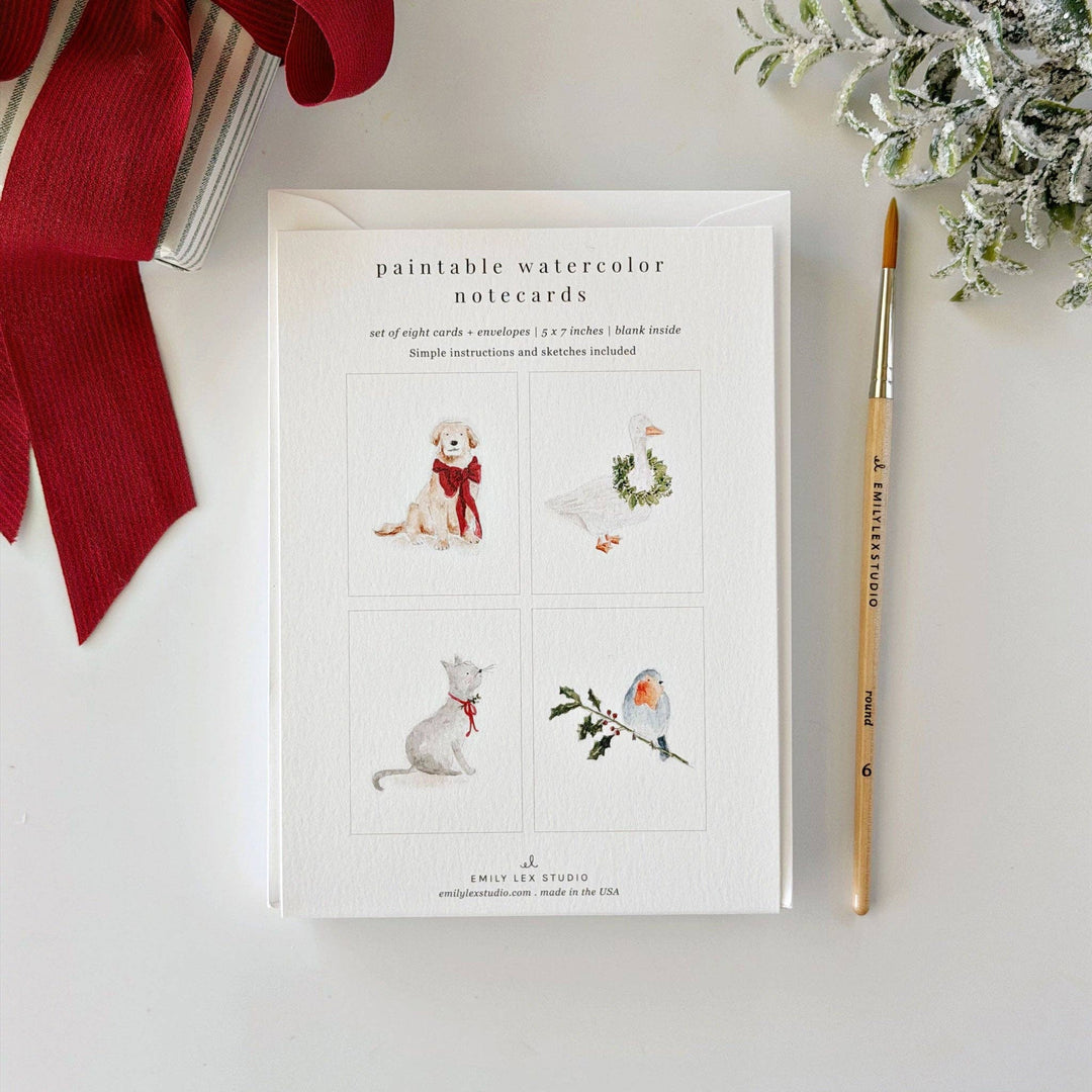 Akvarell malekort - Festive Friends