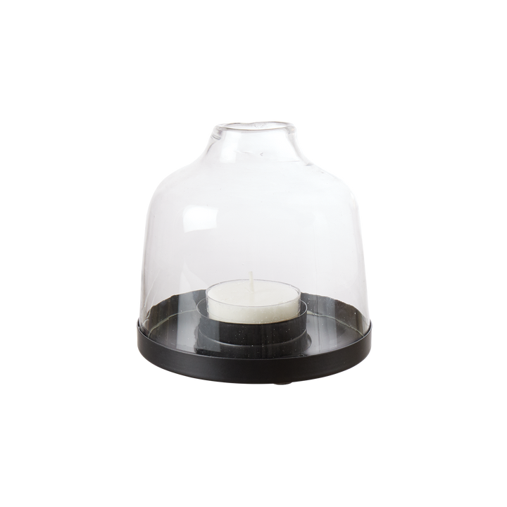 Glasslykt med metallbase