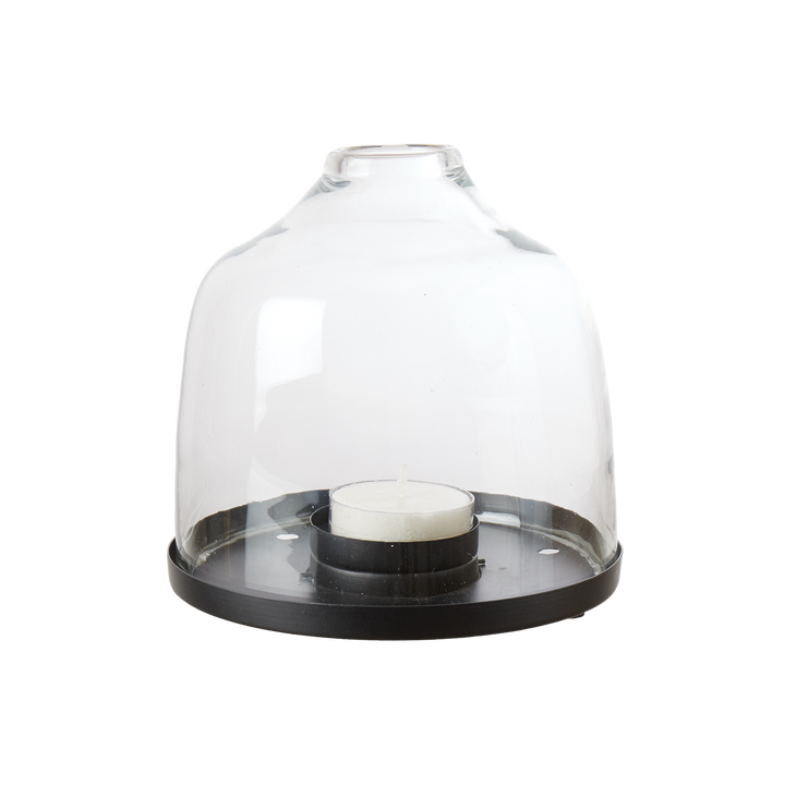 Glasslykt med metallbase