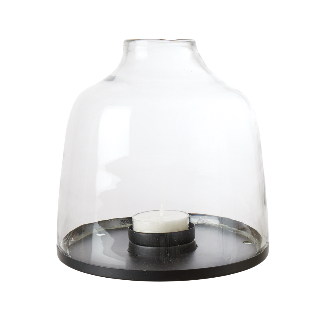 Glasslykt med metallbase