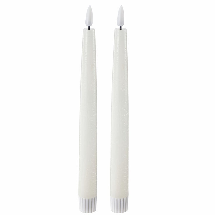 LED Kronelys – 2,2 x 22 cm, Ivory (2 pk)