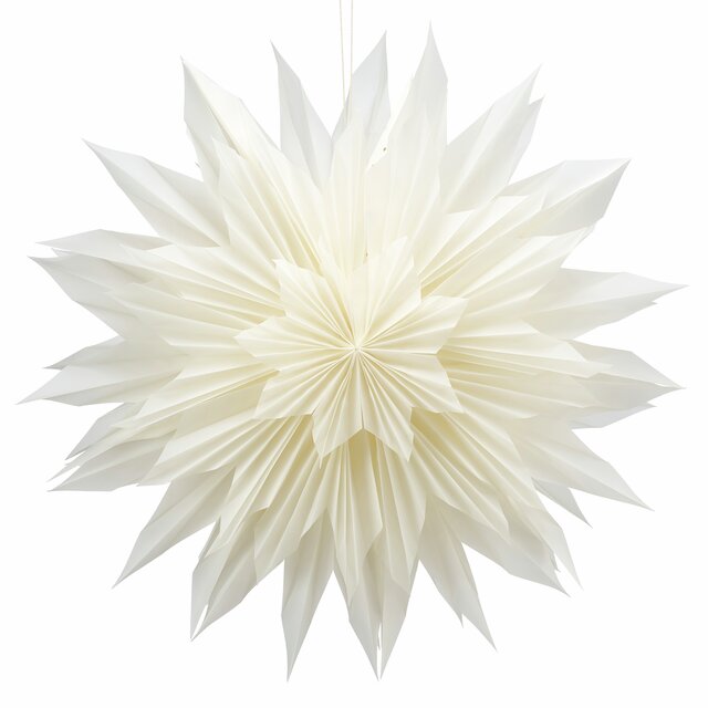 Palisia papirstjerne – Off White, 80 × 80 cm