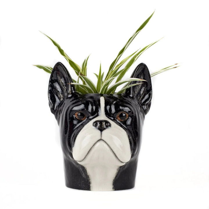 Liten vase – Fransk bulldog | Quail Ceramics