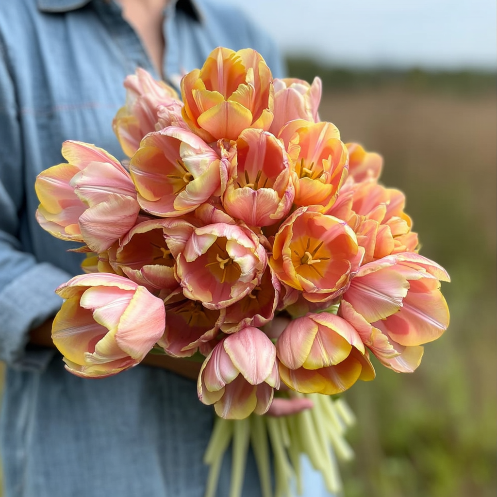Forhåndsbestilling Tulipan 'Paul Scherer' – Tulipan 'Mango Charm' – 5 blomsterløk