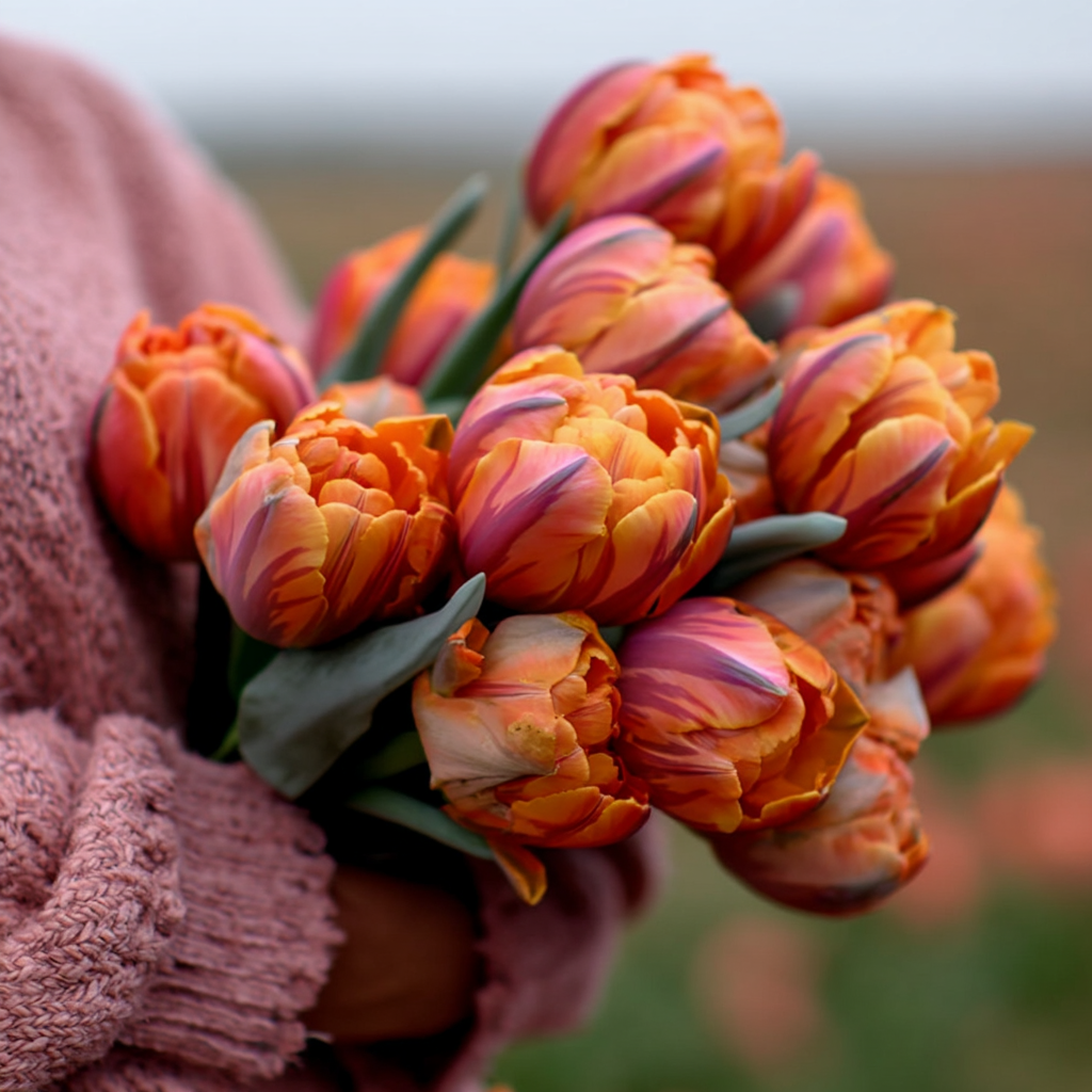 Forhåndsbestilling Tulipan 'Paul Scherer' – Tulipan 'Orange Princess' – 5 blomsterløk